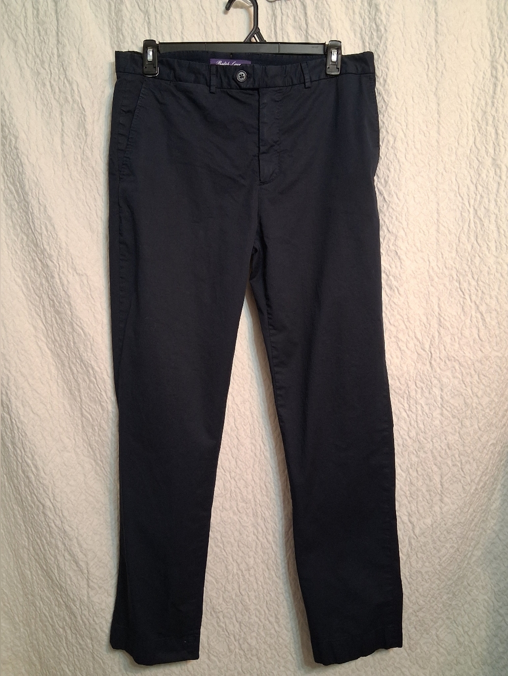 Ralph Lauren Purple Label Dark Navy Cotton Chinos